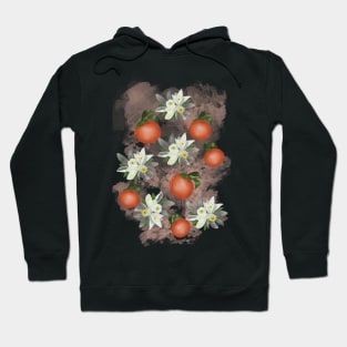 Citrus fruits and flowers pattern Hoodie